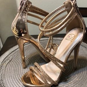 Rose Gold Glitter Ankle  Beauties